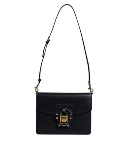 Dolce & Gabbana Black Calfskin Leather Shoulder Strap Bag