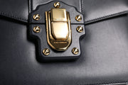 Dolce & Gabbana Black Calfskin Leather Shoulder Strap Bag