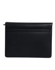 Dolce & Gabbana Black Calfskin Leather Shoulder Strap Bag