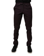 BENCIVENGA Brown Pure Cotton Slim Fit Men Dress Pants