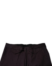 BENCIVENGA Brown Pure Cotton Slim Fit Men Dress Pants