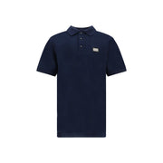 Dolce & Gabbana Blue Cotton Polo Shirt