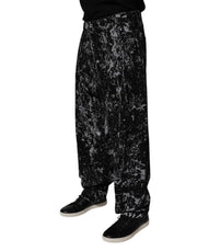 Dolce & Gabbana Black Tie Dye Cotton Straight Men Denim Jeans