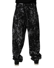 Dolce & Gabbana Black Tie Dye Cotton Straight Men Denim Jeans