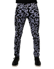 Dolce & Gabbana Black Logo Monogram Cotton Skinny Denim Jeans
