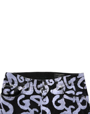 Dolce & Gabbana Black Logo Monogram Cotton Skinny Denim Jeans