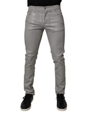 Dolce & Gabbana Gray Cotton Stretch Men Slim Fit Denim Jeans