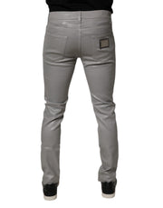 Dolce & Gabbana Gray Cotton Stretch Men Slim Fit Denim Jeans