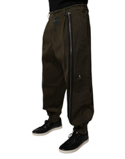 Dolce & Gabbana Dark Brown Cotton Jogger Cargo Pants