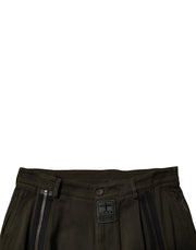 Dolce & Gabbana Dark Brown Cotton Jogger Cargo Pants