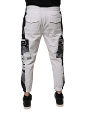 Dolce & Gabbana White Cotton Cargo Jogger Sweatpants Pants