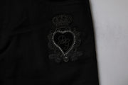 Dolce & Gabbana Black Sacred Heart Cotton Skinny Denim Jeans