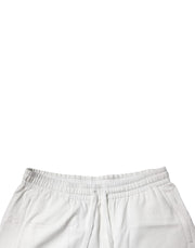 Dolce & Gabbana White Cotton Sweatshorts Men Bermuda Shorts