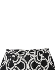 Dolce & Gabbana Black White Linen Bermuda Shorts