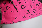 Dolce & Gabbana Pink Cotton Heart Print Bermuda Shorts