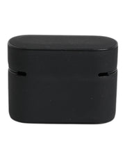 Dolce & Gabbana Black Orange Silicone Embossed Logo Airpods Case