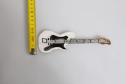 Dolce & Gabbana Gold Brass Logo Beaded Guitar Pin Brooch