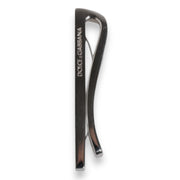Dolce & Gabbana Silver Tone Brass Logo Branded Tie Clip Bar