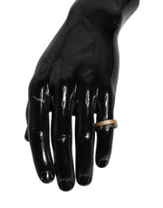 Dolce & Gabbana Gold Silver Tone Real Brass DG Logo Ring