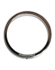 Dolce & Gabbana Silver Tone Brass Clear Crystal DG Logo Ring