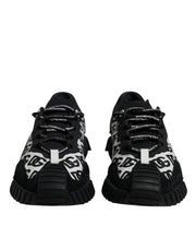 Dolce & Gabbana Black Logo Lace Up Low Top NS1 Sneakers Shoes