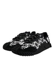 Dolce & Gabbana Black Logo Lace Up Low Top NS1 Sneakers Shoes
