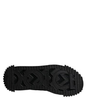Dolce & Gabbana Black Logo Lace Up Low Top NS1 Sneakers Shoes