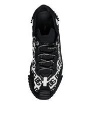 Dolce & Gabbana Black Logo Lace Up Low Top NS1 Sneakers Shoes