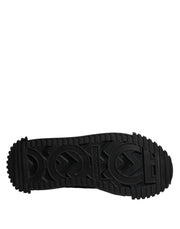Dolce & Gabbana Black Logo Lace Up Low Top NS1 Sneakers Shoes