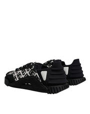 Dolce & Gabbana Black Logo Lace Up Low Top NS1 Sneakers Shoes