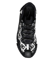 Dolce & Gabbana Black Logo Lace Up Low Top NS1 Sneakers Shoes