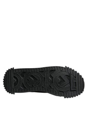 Dolce & Gabbana Black Logo Lace Up Low Top NS1 Sneakers Shoes