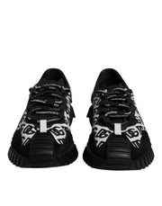 Dolce & Gabbana Black Logo Lace Up Low Top NS1 Sneakers Shoes