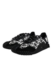Dolce & Gabbana Black Logo Lace Up Low Top NS1 Sneakers Shoes