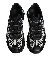 Dolce & Gabbana Black Logo Lace Up Low Top NS1 Sneakers Shoes