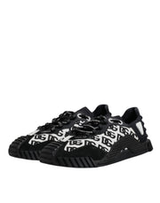 Dolce & Gabbana Black Logo Lace Up Low Top NS1 Sneakers Shoes