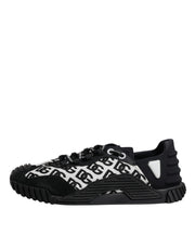 Dolce & Gabbana Black Logo Lace Up Low Top NS1 Sneakers Shoes