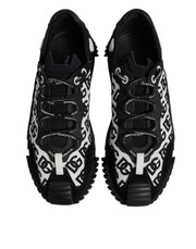 Dolce & Gabbana Black Logo Lace Up Low Top NS1 Sneakers Shoes