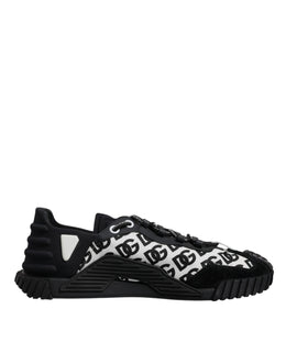 Dolce & Gabbana Black Logo Lace Up Low Top NS1 Sneakers Shoes
