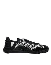Dolce & Gabbana Black Logo Lace Up Low Top NS1 Sneakers Shoes