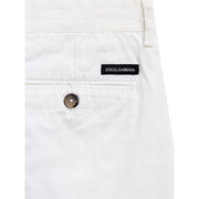 Dolce & Gabbana White Cotton Bermuda Shorts