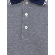 Canali Blue Cotton Polo Shirt