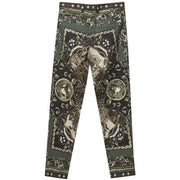 Dolce & Gabbana Green Cotton Casual Pants