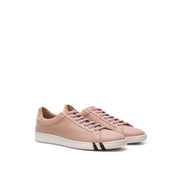 Bally Pink Leather Low Top Sneakers