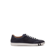 Bally Blue Leather Low Top Sneakers