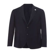 Lardini Blue Cotton Blazer