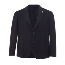 Lardini Blue Cotton Blazer