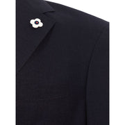 Lardini Blue Cotton Blazer