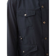 Lardini Blue Wool Coat