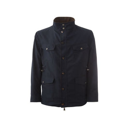 Lardini Blue Wool Coat